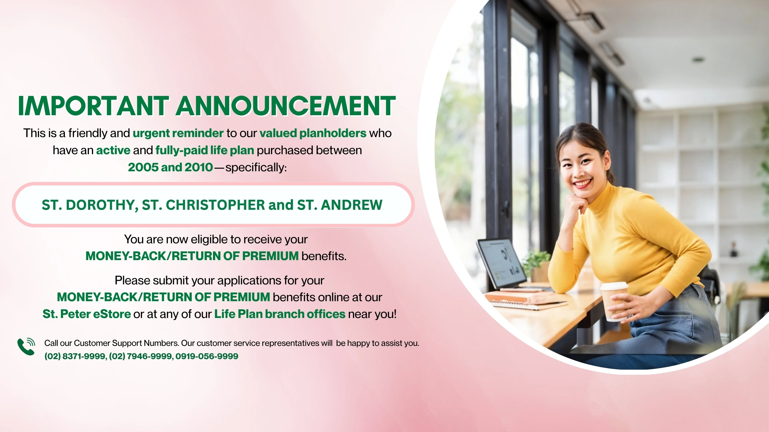 St Peter Money back/Return of Premium